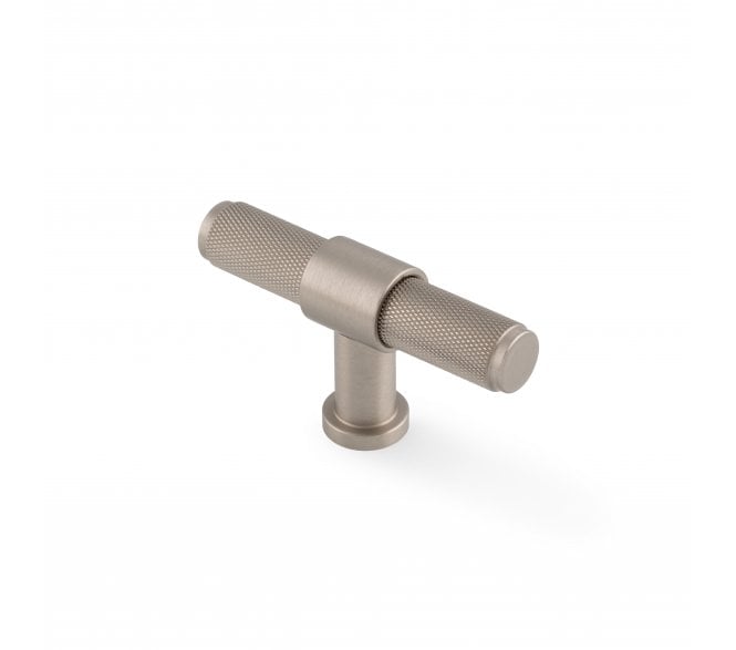 A&W AW838 Kingston Knurled T-Bar Cabinet Knob - Satin Nickel