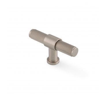 A&W AW838 Kingston Knurled T-Bar Cabinet Knob - Satin Nickel