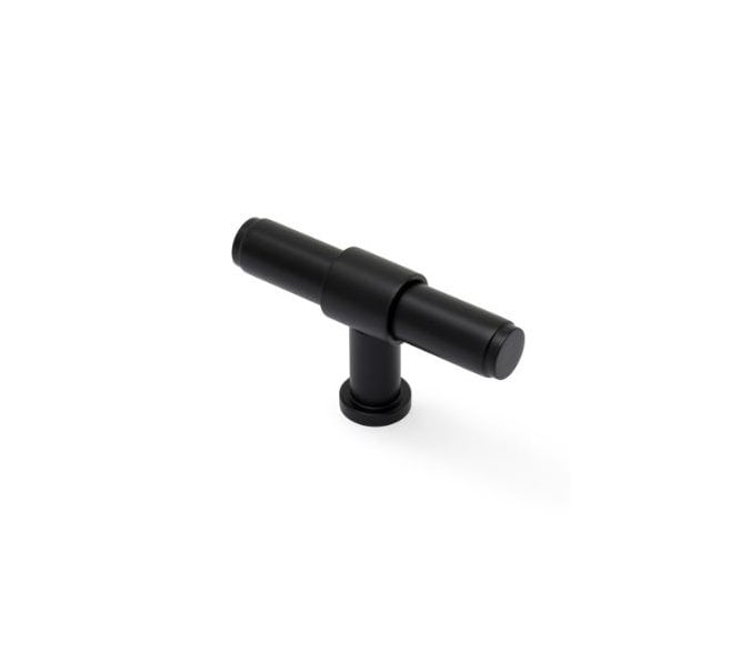 A&W AW838P Kingston Smooth T-Bar Cupboard Knob - Matt Black