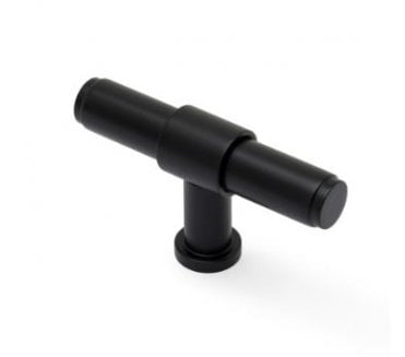 A&W AW838P Kingston Smooth T-Bar Cupboard Knob - Matt Black
