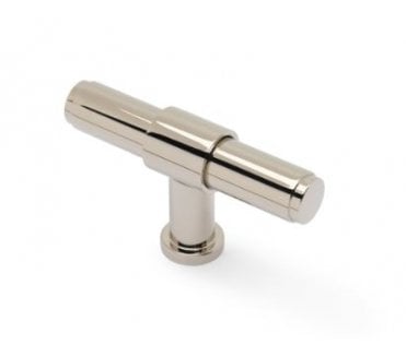 A&W AW838P Kingston Smooth T-Bar Cupboard Knob - Polished Nickel PVD