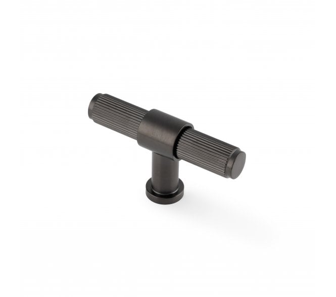 A&W AW838R Kingston Reeded T-Bar Cabinet Knob - Dark Bronze
