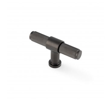 A&W AW838R Kingston Reeded T-Bar Cabinet Knob - Dark Bronze