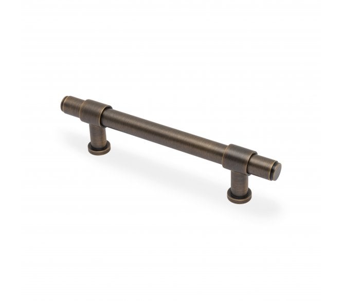 A&W AW839 Kingston Knurled Cabinet Pull Handles - Antique Brass