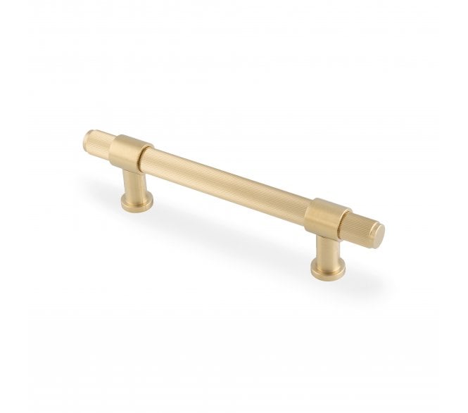 A&W AW839 Kingston Knurled Cabinet Pull Handles - Satin Brass