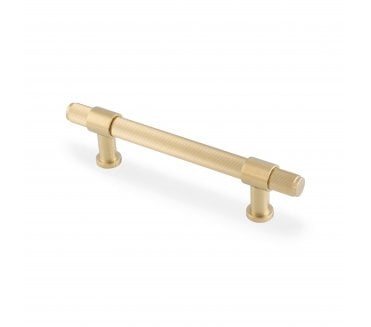 A&W AW839 Kingston Knurled Cabinet Pull Handles - Satin Brass