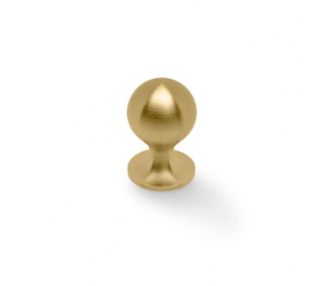 A&W AW844 Plain Caeser Cupboard Knobs On Round Rose - Satin Brass PVD