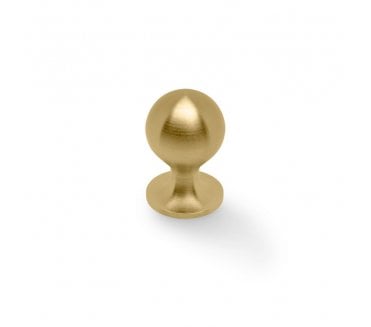 A&W AW844 Plain Caeser Cupboard Knobs On Round Rose - Satin Brass PVD
