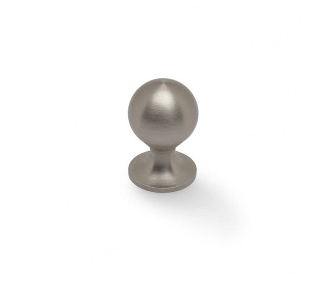 A&W AW844 Plain Caeser Cupboard Knobs On Round Rose - Satin Nickel