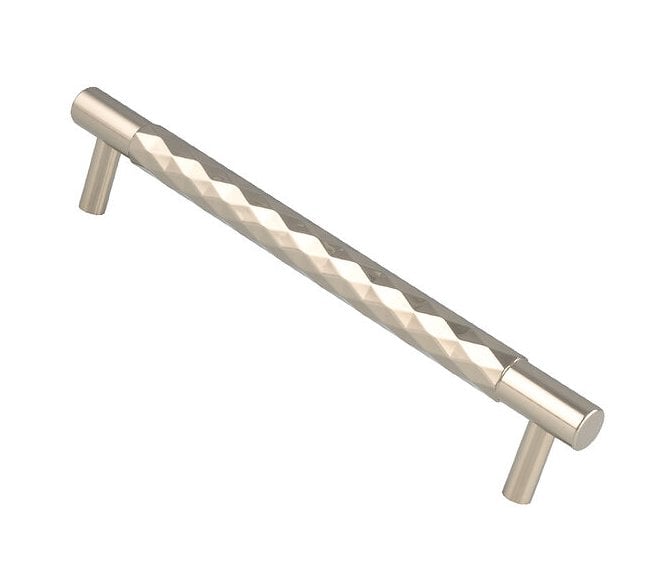 A&W AW846 Diamond Cut Cabinet Pull Handles - Polished Nickel