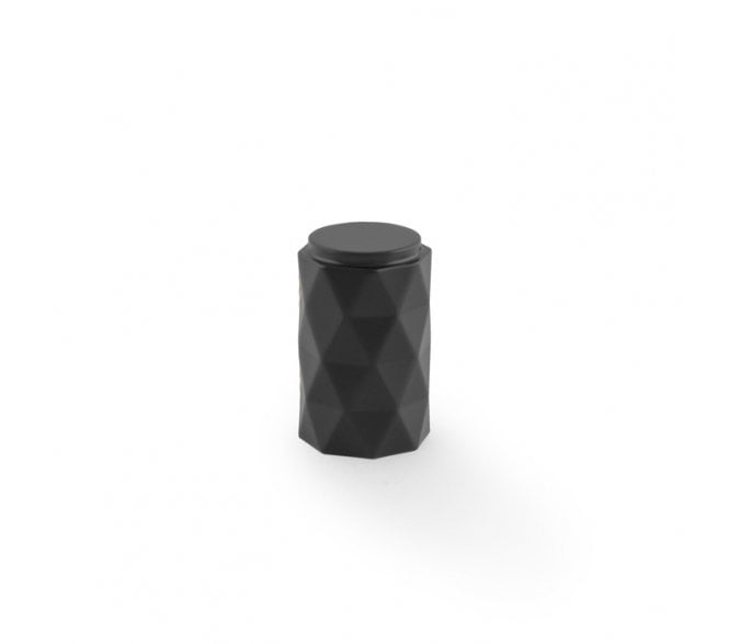 A&W AW847 Diamond Cut Cylinder Cabinet Knobs - Black