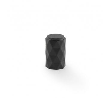 A&W AW847 Diamond Cut Cylinder Cabinet Knobs - Black