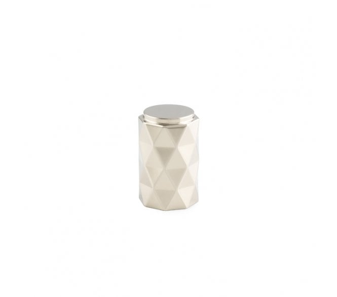 A&W AW847 Diamond Cut Cylinder Cabinet Knobs - Polished Nickel