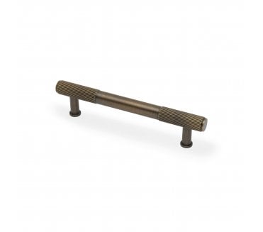 A&W AW854R Washington Reeded End Cabinet Pull - Antique Brass