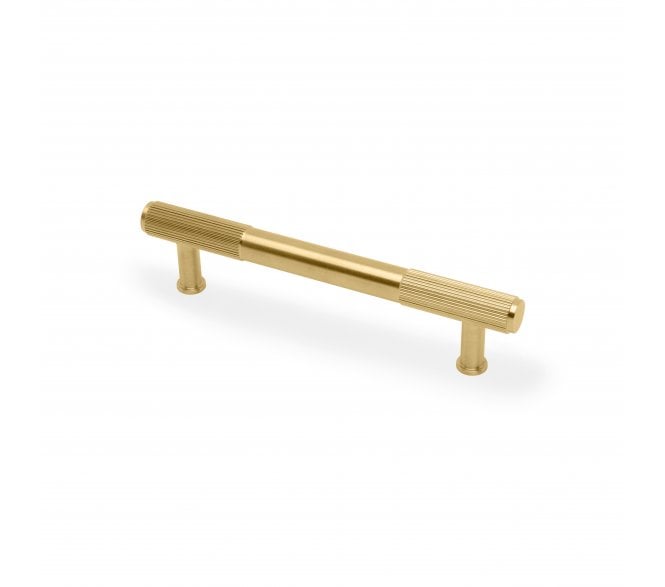 A&W AW854R Washington Reeded End Cabinet Pull - PVD Satin Brass