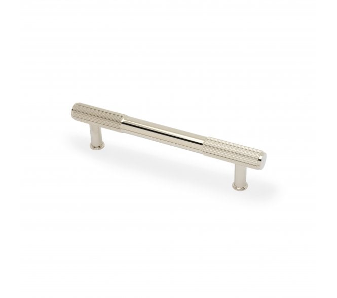 A&W AW854R Washington Reeded End Cabinet Pull - PVD Polished Nickel