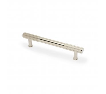 A&W AW854R Washington Reeded End Cabinet Pull - PVD Polished Nickel