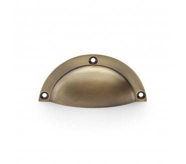 A&W AW910 Raoul Drawer Cup Pulls - Antique Brass