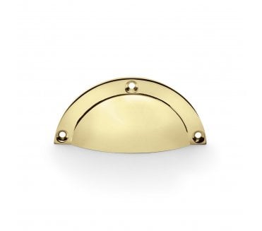 A&W AW910 Raoul Drawer Cup Pulls - Polished Brass