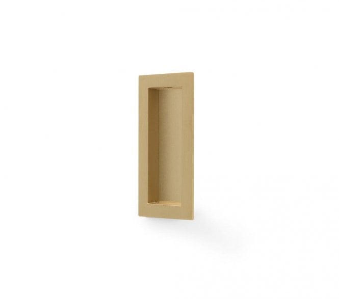 A&W AW911 Rectangular Flush Pull - Satin Brass