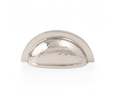 A&W AW912 Bardom Hammered Drawer Cup Pull - Polished Nickel