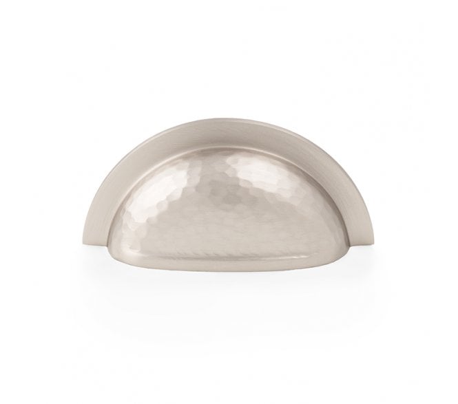 A&W AW912 Bardom Hammered Drawer Cup Pull - Satin Nickel