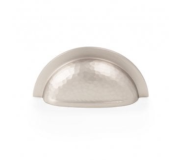 A&W AW912 Bardom Hammered Drawer Cup Pull - Satin Nickel
