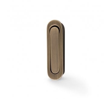 A&W AW991 Pocket Sliding Door Edge Pull (Radius) - Antique Brass