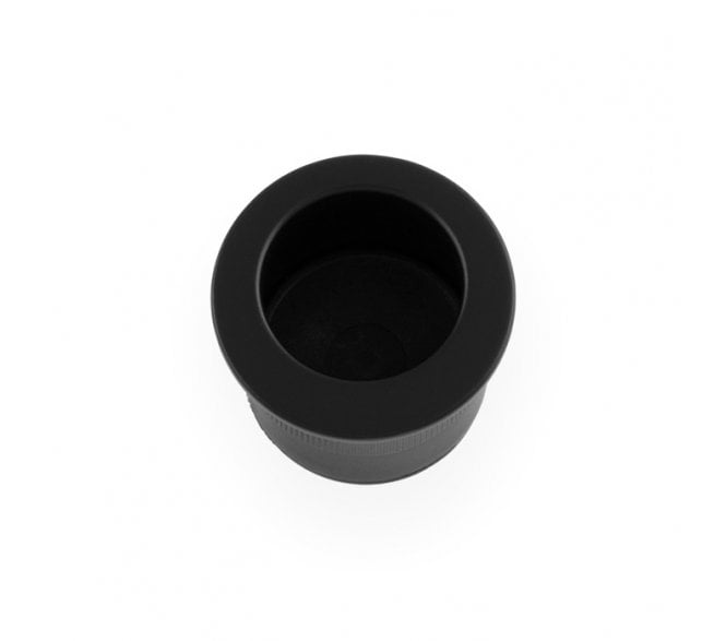 A&W AW992 Pocket Sliding Door Edge Pull (Round) - Black