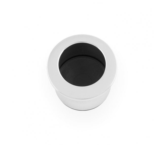 A&W AW992 Pocket Sliding Door Edge Pull (Round) - Polished Chrome