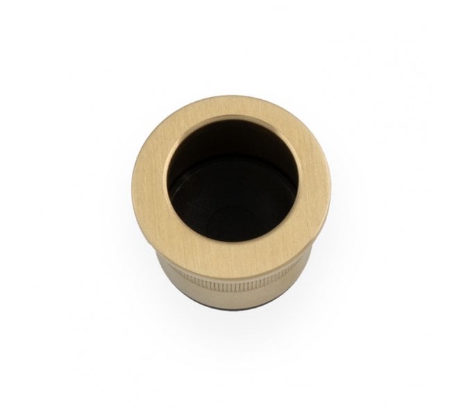 A&W AW992 Pocket Sliding Door Edge Pull (Round) - Satin Brass