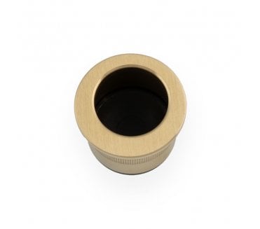 A&W AW992 Pocket Sliding Door Edge Pull (Round) - Satin Brass