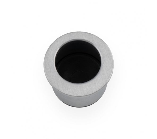 A&W AW992 Pocket Sliding Door Edge Pull (Round) - Satin Chrome