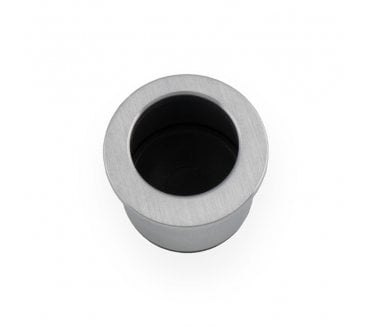 A&W AW992 Pocket Sliding Door Edge Pull (Round) - Satin Chrome