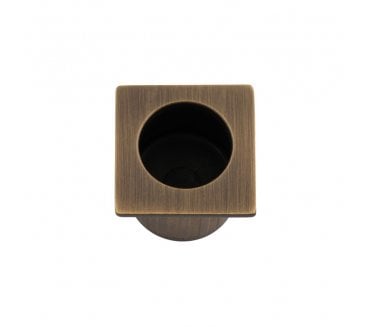 A&W AW993 Pocket Sliding Door Edge Pull (Square) - Antique Brass