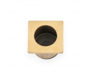 A&W AW993 Pocket Sliding Door Edge Pull (Square) - Satin Brass