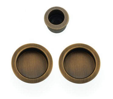 A&W AW994 Circular Flush Pull Kit - Antique Brass