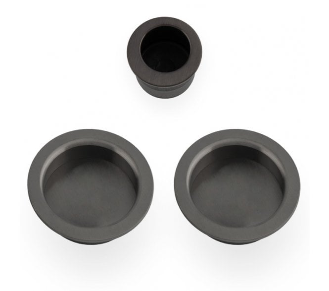 A&W AW994 Circular Flush Pull Kit - Dark Bronze