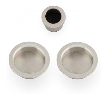 A&W AW994 Circular Flush Pull Kit - Satin Nickel