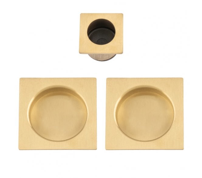 A&W AW995 Square Flush Pull Kit - Satin Brass