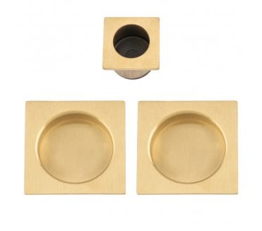A&W AW995 Square Flush Pull Kit - Satin Brass