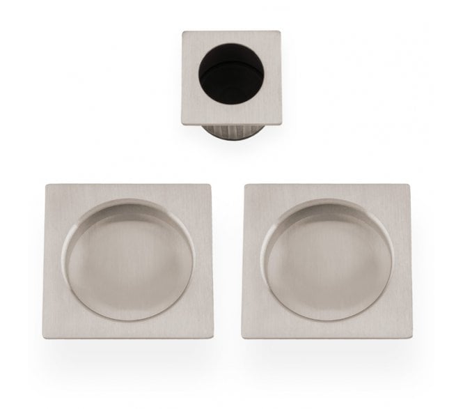 A&W AW995 Square Flush Pull Kit - Satin Nickel
