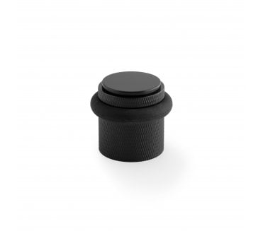 A&W Brunel Knurled Floor Door Stop - Matt Black