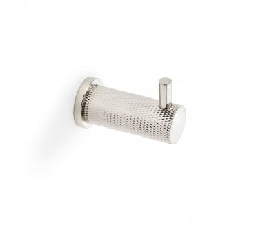 A&W AW775 Brunel Diamond Knurled Coat Hook - Polished Nickel