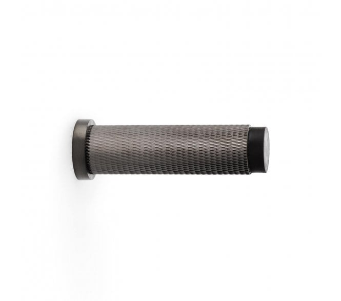 A&W Brunel Knurled Skirting Doorstop 76mm - Dark Bronze PVD