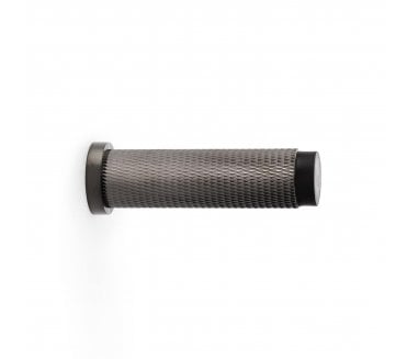 A&W Brunel Knurled Skirting Doorstop 76mm - Dark Bronze PVD