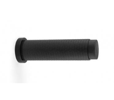 A&W Brunel Knurled Skirting Doorstop 76mm - Matt Black
