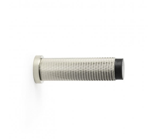 A&W Brunel Knurled Skirting Doorstop 76mm - Polished Nickel PVD