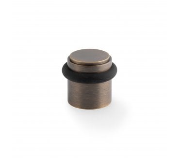 A&W Brunel Plain Floor Door Stop - Antique Brass