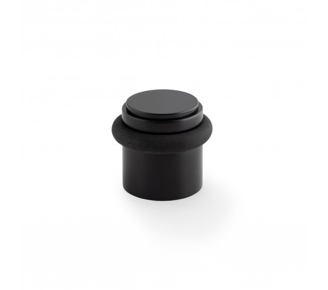 A&W Brunel Plain Floor Door Stop - Matt Black